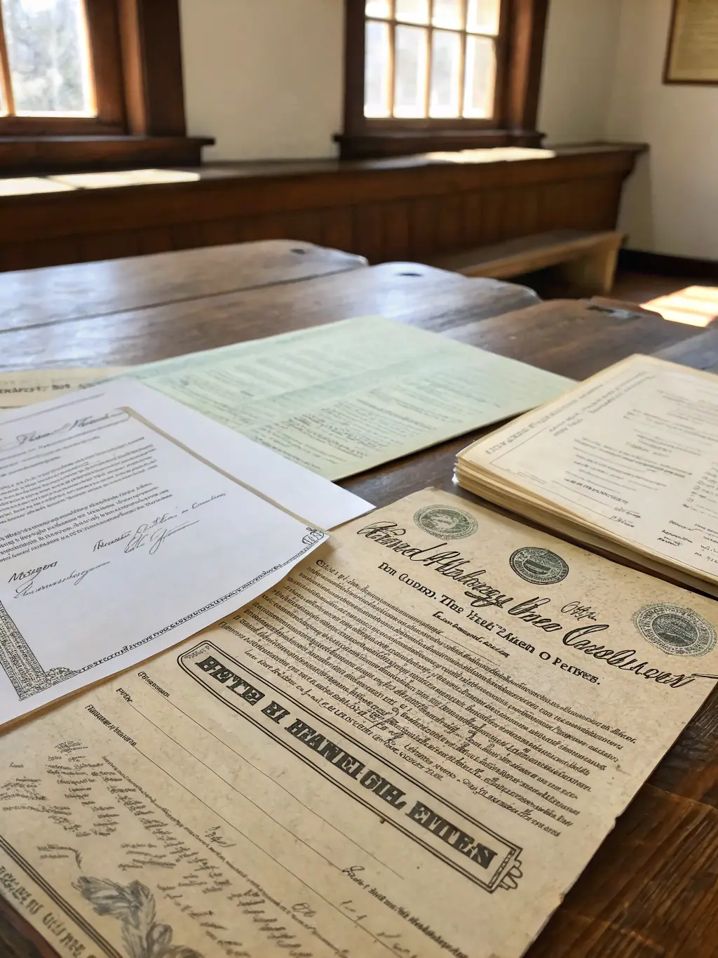 A photo of historical documents and artifacts related to performing arts, illustrating LES AMIS DES LEGENDES' efforts in preserving cultural heritage.